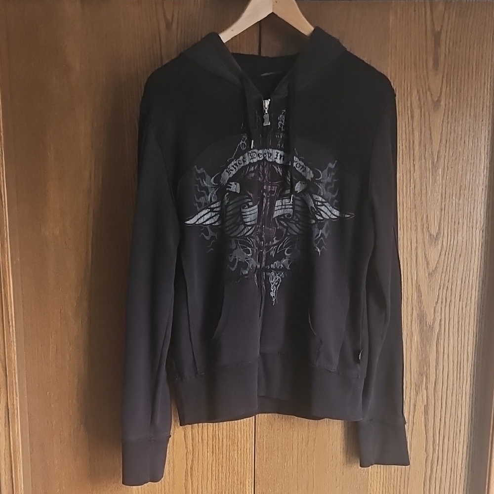 Ladies Harley-Davidson Lightweight Black Graphic Hoodie